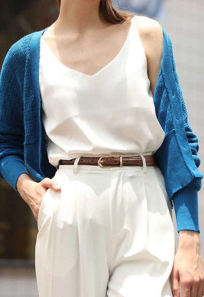 

elling simple women's pin buckle belt jeans thin skirt trouser waistband for girl classic luxury pants leather belts, Black;brown