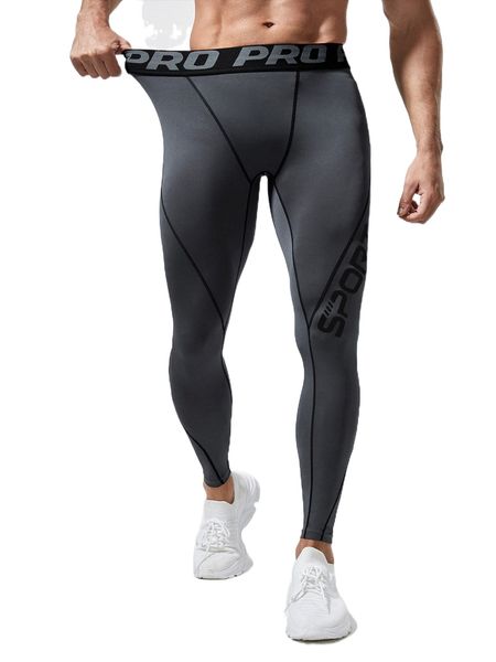 

men reflective letter graphic titching sports tights c2zp#, Black