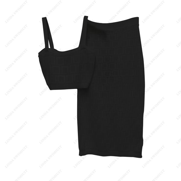 

womens party dress designer fashion long knits vest knitted tanks dress hollow out full letters white black pink summer sleeveless vintage o