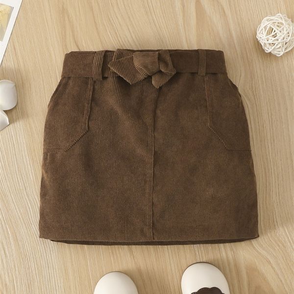 

baby slant pockets belted corduroy skirt she, Blue