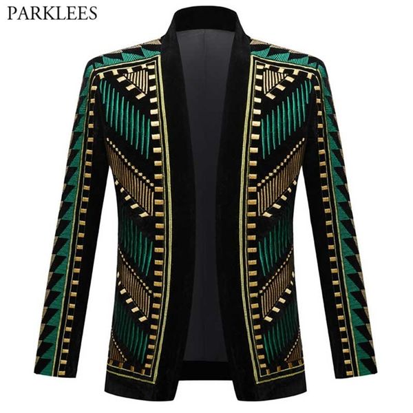 

men's tracksuits luxury african embroidery cardigan blazer jacket men shawl lapel slim fit striped suit jacktes male party prom wedding, Gray
