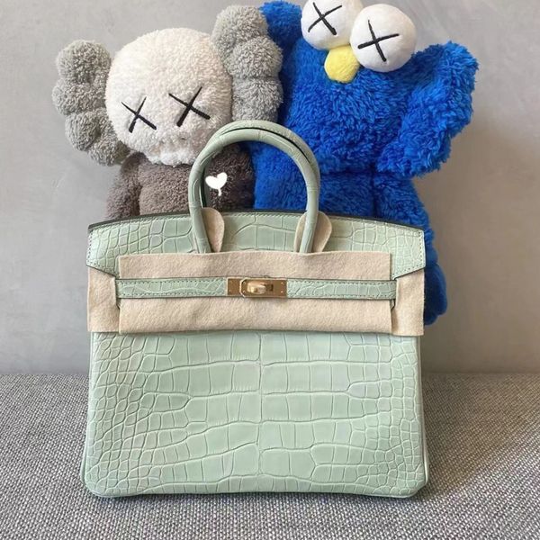

mint green birk bag 25cm 30cm designer classic brand h luxury bag genuine leather fashion
