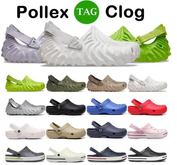 

size m4-m11 pollex clog buckle designer sandals slippers croc slides classic mens stratus menemsha cucumber urchin waterproof shoes nursing, Black