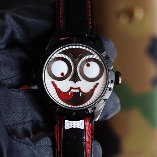 

tw montre de luxe men watches 42x11.8mm machine movement steel case leather strap luxury watch wristwatches, Slivery;brown