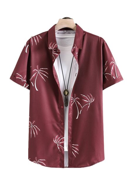 

men palm tree print shirt without tee a6vb#, White;black