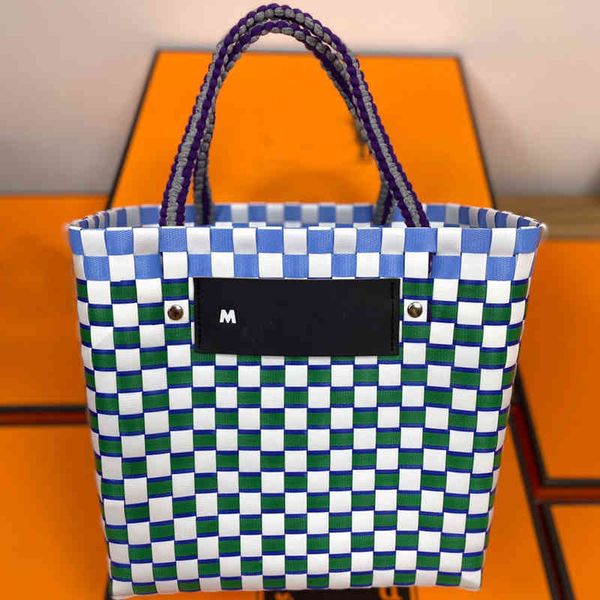 

handbag quality marsn i basket woven bag beach dog stitched hollow out 0722