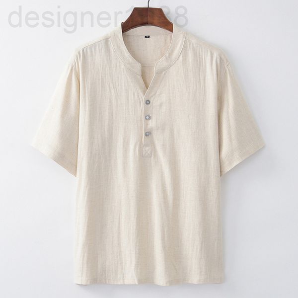 

men's trench coats designer chinese style linen middle-aged and elderly men's shirt 2022 summer new loose casual short sleeve tang, Tan;black