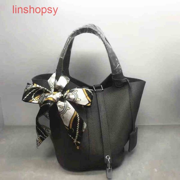 

herme bags picotinslocks bags 18 22 26cm bag womens summer new 2022 fashion leather tote kraft veget