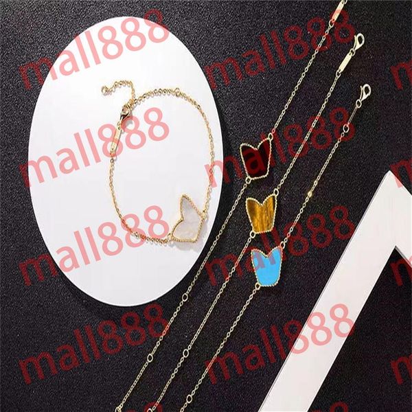 

designer jewelry butterfly charm bracelet female mens clover link chain girlfriend temperament fashion bracelets bangle anniversar282x, Golden;silver