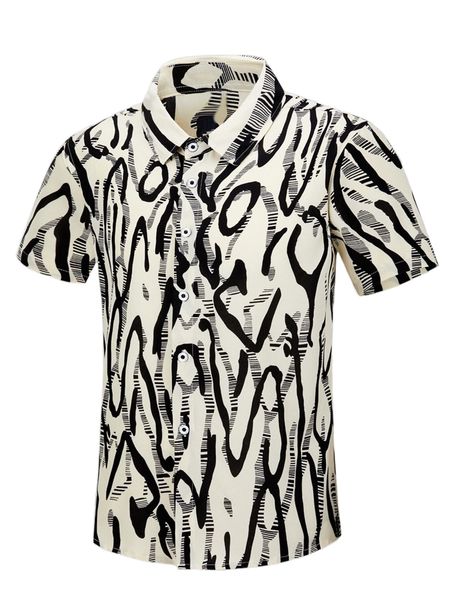

men allover print shirt o7ab#, White;black