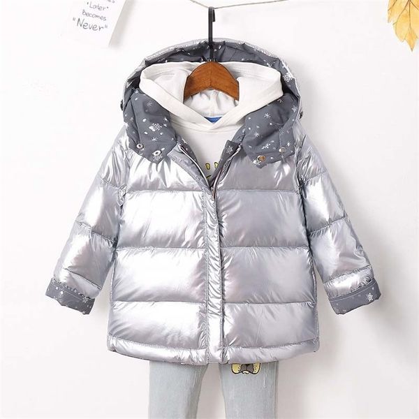 

jxysy children fashion winter jacket for girls warm hooded coat 90% duck down double-sided jackets coats for boys kids parka lj201203, Blue;gray