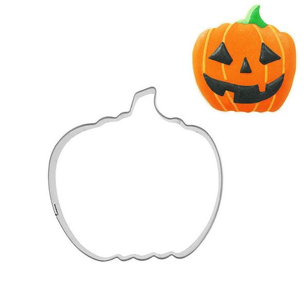 Moldes de cozimento 1pc Halloween Cookie Cutter Pumpkin Lantern Shape de aço inoxidável molde casa ferramentas de corte de biscoito diy decoração de bolo moubakin