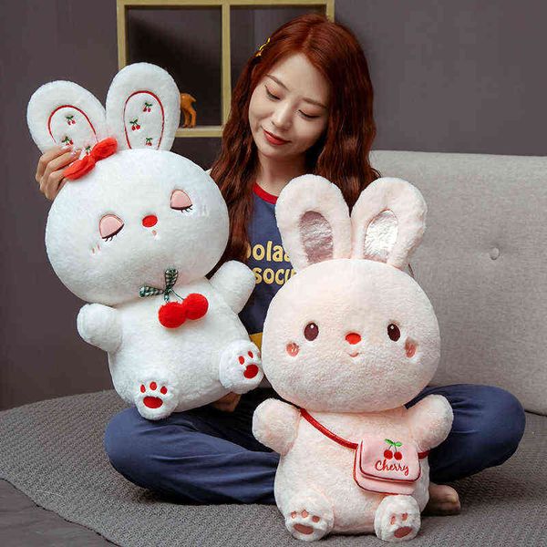 PC CM Bellissimo coniglio con giocattoli di ciliegia Plush Cartoon Pieched Dolls Custini per bambini GIFFICI GIFFERTI J220704
