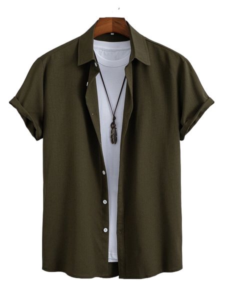 

men solid shirt without tee 12u5#, White;black