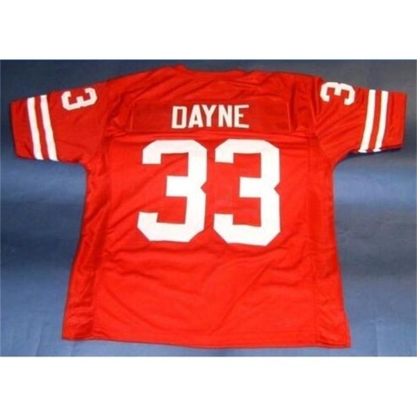 Chen37 Goodjob Männer Jugend Frauen Vintage #33 RON DAYNE CUSTOM WISCONSIN BADGERS Fußballtrikot Größe S-5XL oder benutzerdefiniertes Trikot mit beliebigem Namen oder Nummer