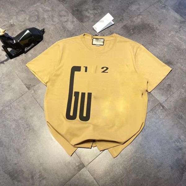 

women's t-shirt designer g's 100th anniversary fashion brand letter printed short sleeve t-shirt men's and women's round, White