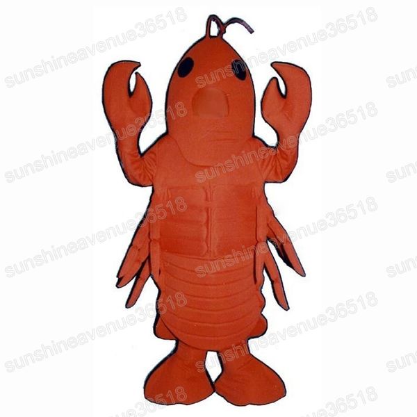 Traje de traje de figurino de mascote de lagosta do Halloween carnaval carnaval unissex adultos roupas de natal festa de festa vestido de vestido
