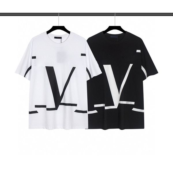 

22ss designer t shirts mens letter print embroidery short sleeve casual tshirt for men and women 100% pure cotton male clothing 5-26, Black