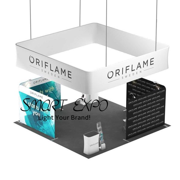 

advertising display modular p booth hang banner promo counters kits 20 x 20 ft