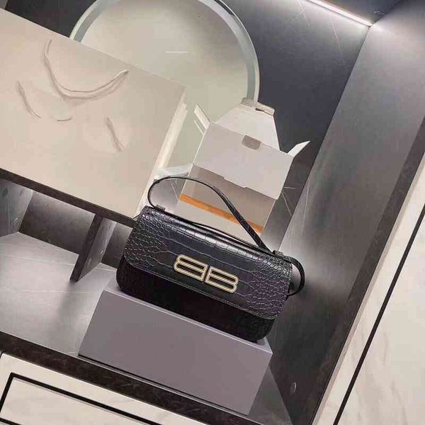 

handbags balencigas luxuries b classic lacquered crocodile hourglass bag square tofu single shoulder messenger kod5