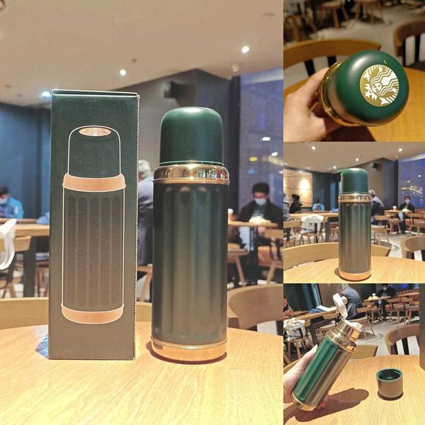

starbucks cup 480ml classic green stainless steel thermos cup portable office deskdrinking cup