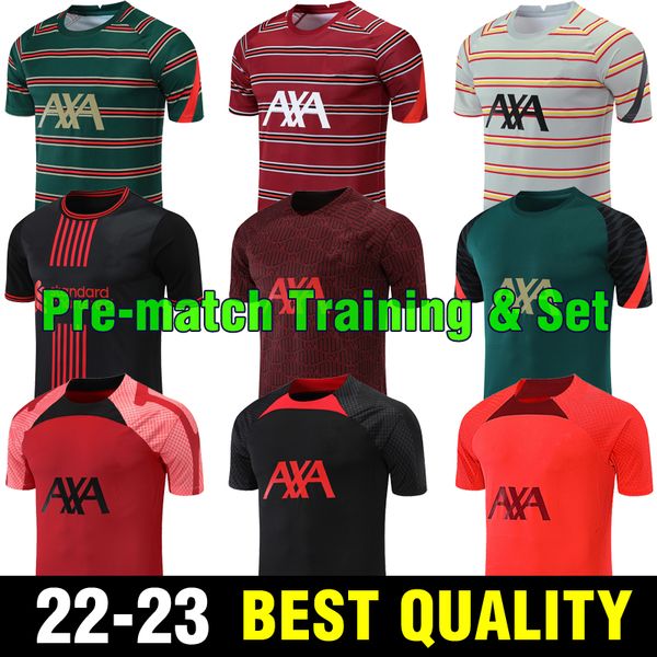 

2022 2023 pre-match training soccer jersey alexander arnold virgil diogo j phillips konate a.becker milner football shirt 22 23 men kit, Black;yellow
