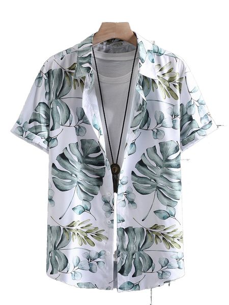 

men random tropical print shirt without tee j7wi#, White;black