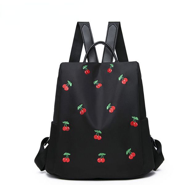 Impressão de cereja Mulheres Mochilas Meninas Adolescentes Bolsas de Estudantes Escola Backpack de Laptop Backpack Feminino Feminino Damas Bolsas de Viagem