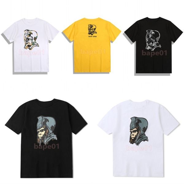 

bape designer t mens shirt men women general printing cotton short sleeves couples casual summer t shirts man tees size m-2xl, White;black