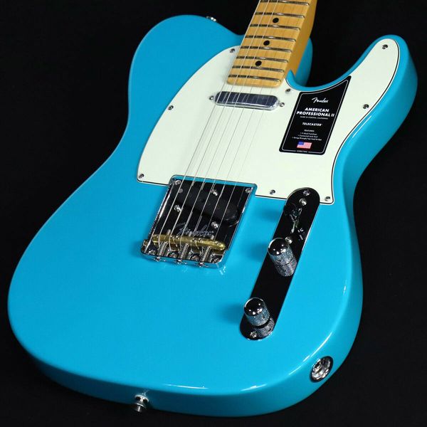 

professional ii tele maple fingerboard miami blue electric guitar