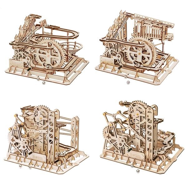 ROBOTIME ROKR BLOCKS Marble Race Run Maze Bälle Track DIY 3D Holden Puzzle ER Modellgebäude Kits Spielzeug für Tropfen 220715