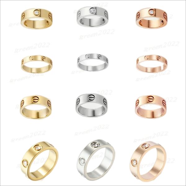 

love screw ring mens rings classic luxury designer jewelry women titanium steel alloy gold-plated gold silver rose never fade not allergic b