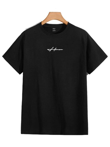 

men letter graphic tee h96w#, White;black