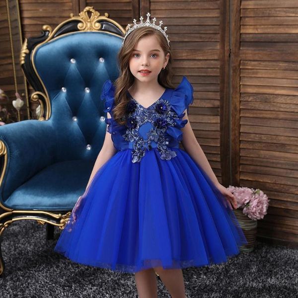 

girl's dresses 2022 autumn children's dress halloween princess girls sleeveless costume flower girl tutu 2-10 yrs, Red;yellow