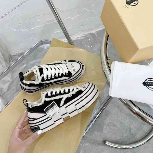 

dress shoes the third generation of wu jianhao's same canvas shoes men's and women's vulcanized with thick soles high height, Black