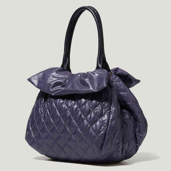 

retro lingge dobras para baixo enchimento totes para as mulheres feminino inverno lingge ombro sacos senhora bolsas de viagem e bolsas 22042