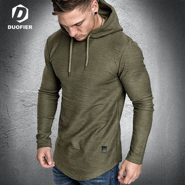 

fashion hoodies men solid color hooded slim sweatshirt spring men's hoodie hip hop casual sportswear tracksuit large size 220815, Black