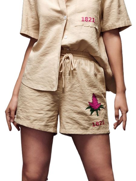 

x venerdi slant pocket floral print shorts n6ka#, White;black