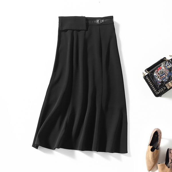 

skirts women's casual skirt bag hip office solid color shenzhen 3k9u, Black
