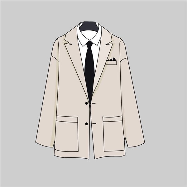 

spring new korean fashion solid colors men blazers m3xl asian size 210412, White;black