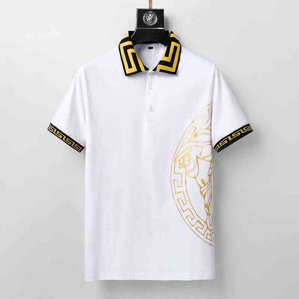 

men's polos luxury designer mens polos dress t shirt embroidery letter printed cotton thick breathable short sleeve tees casual summer, White;black