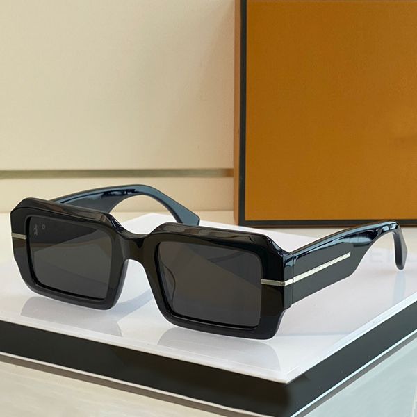 

2022 new mens or womens sunglasses 0434 fashion luxury square framed temples brand letter spelling summer outdoor driving anti-uv400 designe, White;black