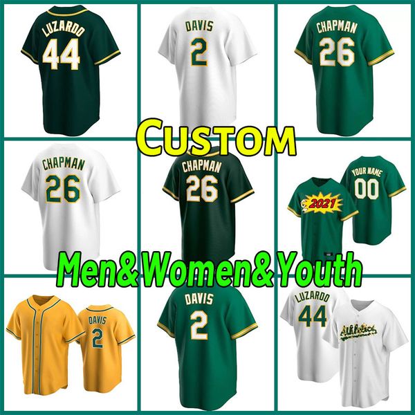 

2022 men 24 rickey henderson custom 35 retro 9 44 reggie jackson baseball jerseys 28 matt olson 26 chapman ramon laureano marcus semien mike, Blue;black
