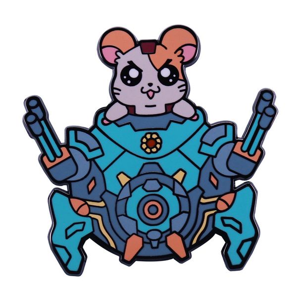 

hamster enamel pins badge metal brooch backpack bag collar lapel collection game jewelry gifts, Blue