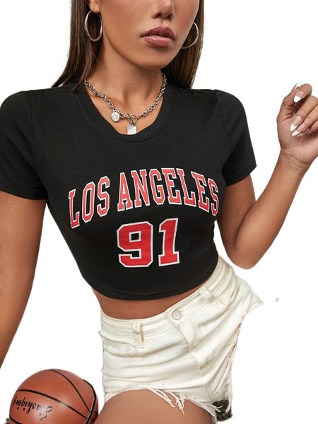 

letter graphic crop tee n4go#, White