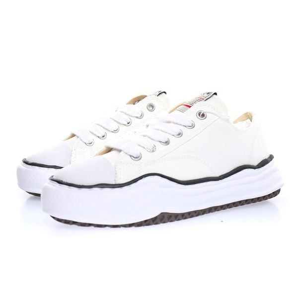 

maison mihara yasuhiro canvas shoes for men toe cap sneaker mens mmy platform shoe womens sneakers women platforms chunky in white