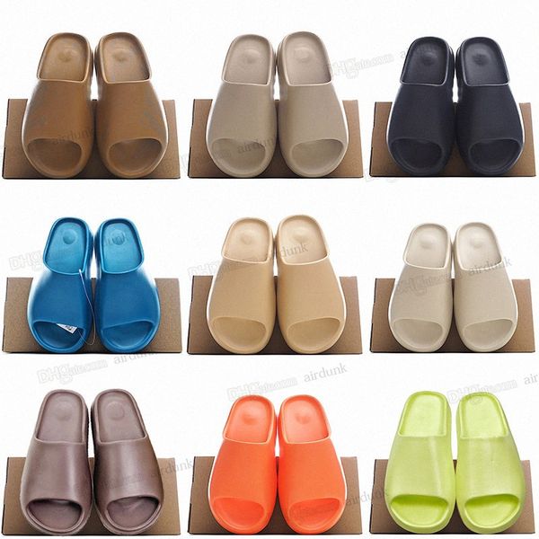 

onyx slippers slides slides sandals women desert sand earth bone white pure resin slide outdoor slipper men designer eva rubber triple slide, Black