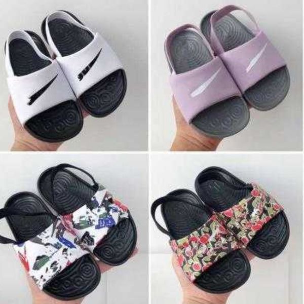 

toddlers heels cover letters print slippers g109041 summer boys girl travel beach outdoor indoor bath slipper sneaker flip-flops loafers fla, Black;grey