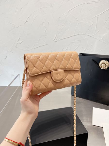 

designers shoulder bag luxury tote purse handbag message bags cluth brand classic genuine leather woc crossbody caviare original box 20cm go