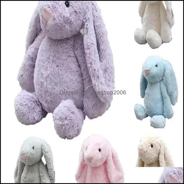 Favore di partito Forniture per eventi Festivo Giardino domestico Coniglio di Pasqua Peluche morbido Peluche per bambole 30 cm 40 cm Simatore di cartoni animati Coniglio orecchio Peluche F